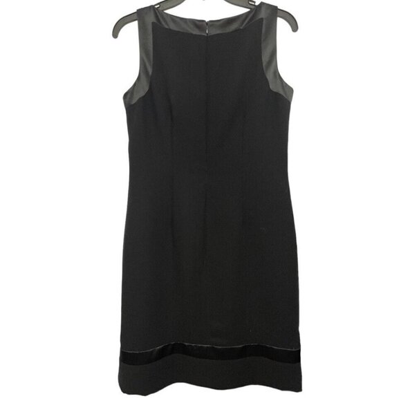 AMANDA SMITH Little Black Dress Size 6 Sleeveless Mini Bottom Splits Semi-Formal - Picture 5 of 11